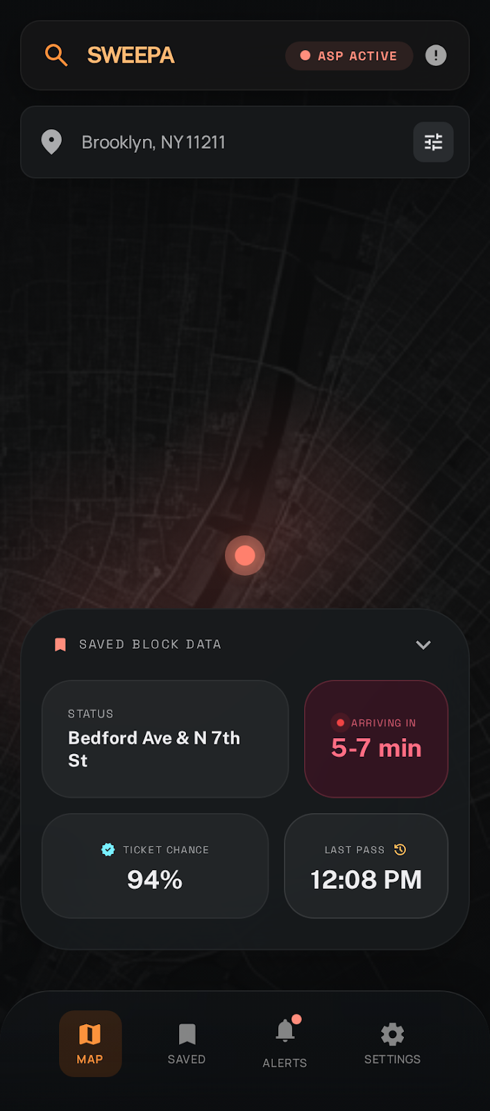 Sweepa app screen